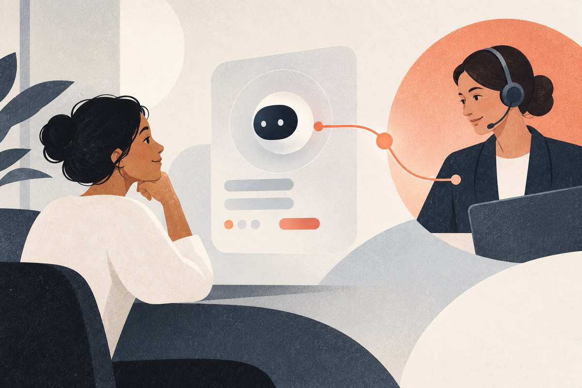 A client and advisor work together through a digital collaboration interface